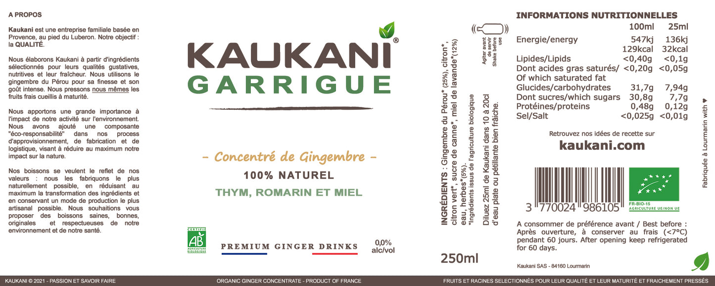 Kaukani Garrigue - 250ml